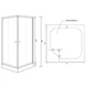 Душова кабіна Lidz Wawel SC80x80.SAT.LOW.GR - зображення 2