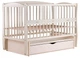 Кровать Babyroom Еліт маятник, ящик, откидной бок DEMYO-5 бук слоновая кость - изображение 1