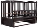 Кровать Babyroom Еліт резьба, маятник, откидной бок DER-6 бук венге - изображение 2