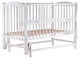 Кровать Babyroom Еліт резьба, маятник, откидной бок DER-6 бук белый - изображение 2