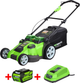 Газонокосарка акумуляторна Greenworks G40LM49DBK2 (з АКБ 2 Ah і ЗУ) (2500207VA) - зображення 1