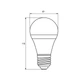 Лампа светодиодная EUROELECTRIC A60 12Вт E27 4000K 1050Лм (LED-A60-12274(EE)) - изображение 4