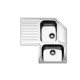 Кухонная мойка угловая двойная Apell Angolo ROAN2B90ILBC 830х830х500, brushed (35780) - изображение 1