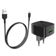 Сетевое зарядное устройство Hoco C70A USB QC Micro-USB черное - изображение 3