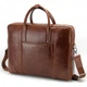 Сумка мужская кожаная Tom Stone 7151 R для ноутбука 15,6" коньячного цвета + кожаный картхолдер в подарок - изображение 3