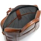 Сумка мужская кожаная Tom Stone 7151 R для ноутбука 15,6" коньячного цвета + кожаный картхолдер в подарок - изображение 10