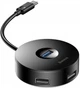 Адаптер Baseus Round Box USB Type-C — USB 3.0/3 х USB 2.0/microUSB Black (CAHUB-G01) - зображення 2