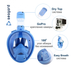 Детская маска для плавания Seagard Easybreath-II полнолицевая для дайвинга с креплением для камеры XS - изображение 2