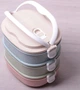 Ланч-бокс Food Box 3 ємності Kamille 20х14,5х18,5 см (kuh0007572) - зображення 2