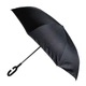 Зонт обратного сложения наоборот Up-Brella умный антизонт женский (смарт зонт) Чёрный - изображение 2