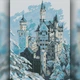 Алмазна вишивка "Зимовий замок" 30x40 The Wortex Diamonds - зображення 2