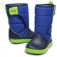 Детские зимние сапоги Crocs Kids LodgePoint Snow Boot С7 24 Синий с салатовым на липучке - изображение 2