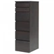 Комод IKEA MALM с 6 ящиками черно-коричневый 504.035.89 - изображение 1