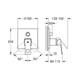 Внешняя часть смесителя для ванны Grohe Eurocube 24094000 на три потребителя - изображение 2