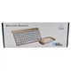 Беспроводная клавиатура и мышь KeyBoard 908 Золотая с белым - изображение 7
