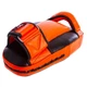 Макивара изогнутая тай-пэд кожаная Twins Special Heroe 8344 размер 31x21x7см Black-Orange - изображение 4