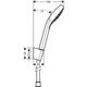 Душовий набір Hansgrohe Croma Select E 1jet Porter 160, білий / хром (26412400) - изображение 4
