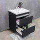 Тумба Fancy Marble Borneo 600 (Borneo 600 + 1306101) серая с раковиной Lucia 600 (25937) - изображение 2