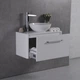 Тумба Fancy Marble FIJI 80 (Fiji 80 + 0304101) белая с каменной столешницей и умывальником Mona 420 (19008) - изображение 2