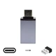 Перехідник Lesko метал USB 3.0 - Type-c OTG Grey для підключення до смартфону флешки - зображення 1