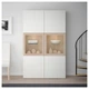 Сервант IKEA (ІКЕА) BESTÅ 120х40х192см Vassviken білий світло-коричневий (692.666.48) - зображення 2