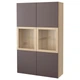 Сервант IKEA (ІКЕА) BESTÅ 120х40х192см Valviken коричневий (691.386.70) - зображення 1