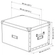 Контейнер для зберігання IKEA (ІКЕА) FJÄLLA 35х56х30см темно-сірий (503.956.69) - зображення 6