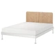 Двоспальне ліжко IKEA (ІКЕА) DELAKTIG 160х200см ротанг алюміній (992.875.50) - зображення 1