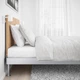 Двоспальне ліжко IKEA (ІКЕА) DELAKTIG 160х200см ротанг алюміній (992.875.50) - зображення 3