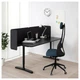Комп'ютерний стіл (стійка ресепшн) IKEA (ІКЕА) BEKANT 160x80 55см чорний (292.879.64) - зображення 2