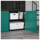 Сервант IKEA (ІКЕА) BESTÅ 120х40х192см Hallstavik зелений чорно-коричневий (192.064.78) - зображення 3