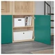 Сервант IKEA (ІКЕА) BESTÅ 120х40х192см Hallstavik зелений світло-коричневий (492.064.86) - зображення 3