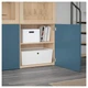 Сервант IKEA (ИКЕА) BESTÅ 120x40x192см Valviken синий светло-коричневый (192.055.01) - зображення 3