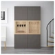 Сервант IKEA (ІКЕА) BESTÅ 120х40х192см Grundsviken сірий коричневий (492.055.28) - зображення 2