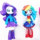 Ігровий набір My Little Pony 9 фігурок героїв 13 см Рарити - Пінкі Пай - Сансет Шімер - Сутінкова Іскорка - Флатершай - Веселка Деш - Дыджей Пон - Флеш Сентри (Великі Рухомі Іграшки Ляльки Травень Літл Поні) - зображення 3