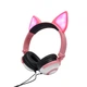 Навушники SUNROZ Linx Bear Ear Headphone з вушками Лисички LED 1,5 м Рожевий (SUN2651) - зображення 2