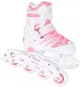 Роликовые коньки раздвижные Tempish Clips Girl Duo 37-40 Бело-розовые (13000008254/37-40) (8592678105597) - изображение 1