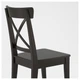 Стул IKEA INGOLF Коричнево-чёрный 602.178.22 - зображення 4