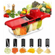 Овочерізка для овочів і фруктів ALLS Mandoline Slicer 6in1 Слайсер терка c контейнером - зображення 5