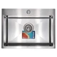 Мойка для кухни MIXXUS из нержавеющей стали MX5843-200x1.0-SATIN 580x430мм прямоугольная врезная матовая 1мм с сифоном MX0575 - изображение 1