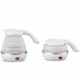 Дорожный чайник силиконовый складной дисковый 600мл 600вт 220в Foldable Travel Kettle Белый - изображение 2