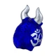 Фигурка гипсовая Netsuke Год Быка Ом Серебряные Рожки Ручная Роспись 5,5x5,7x4 Синий (25541) - изображение 3
