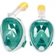 Полнолицевая панорамная маска для плавания FREE BREATH (L/XL) M2068G Green с креплением для камеры - изображение 3