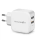 Зарядний пристрій Blitzwolf USB S6 White - зображення 1
