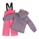 Зимовий термокомплект Peluche&Tartine F18M62EF-Stone_Fraisinette сіро-кораловий 124 - 132 см (F18M62EF-Stone_Fraisinette-7) - зображення 2