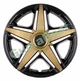 Автомобільні ковпаки R14" Star, чорний + золото, NHL Super Black Gold (5279) - комплект (4 шт) - зображення 1