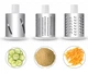 Овочерізка мультислайсер для овочів та фруктів Tabletop Drum Grater Kitchen Master Терка 3 насадки - зображення 2