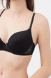 Бюстгальтер з формованою чашкою Giulia Laura 1123/21N 80C Black, класичний жіночий бюстгальтер пуш ап, з мереживом - зображення 3