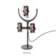 Тримач із кільцевим освітленням HOCO Rouge desktop fill light live broadcast stand LV01 Black - зображення 7
