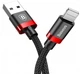 Кабель зарядный Baseus Cafule Cable USB to Lightning 2.4A 1m Red Black (CALKLF-B19) - изображение 6
